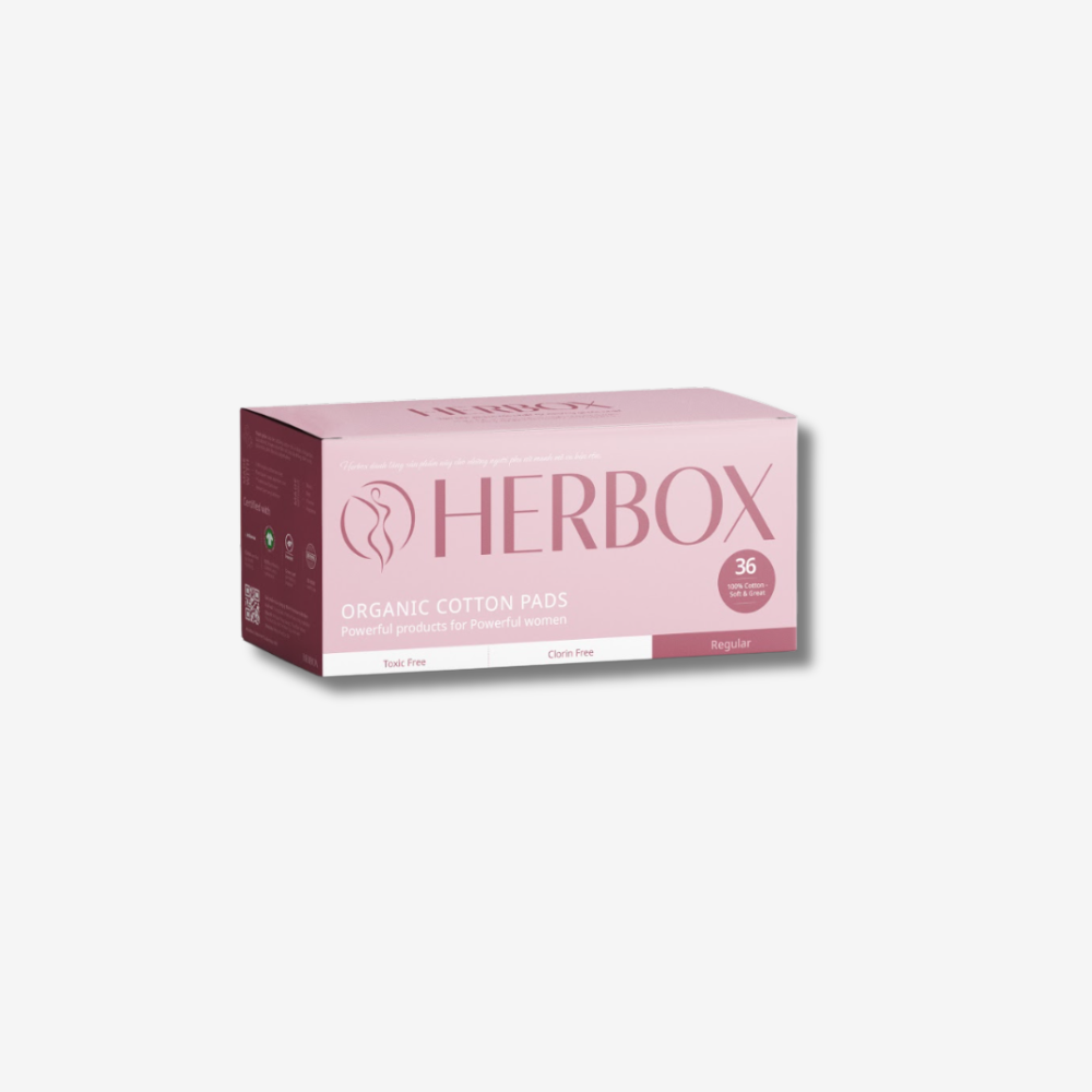 Băng vệ sinh Organic Herbox loại thường 36 miếng.